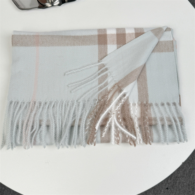 Burberry Scarf Check Light Blue