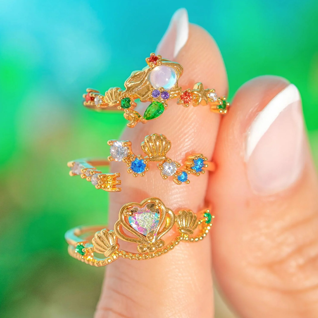 Open Rings Classification 1 Piece Quantity Copper Zircon Cartoon Character Flower Plating Open Rings