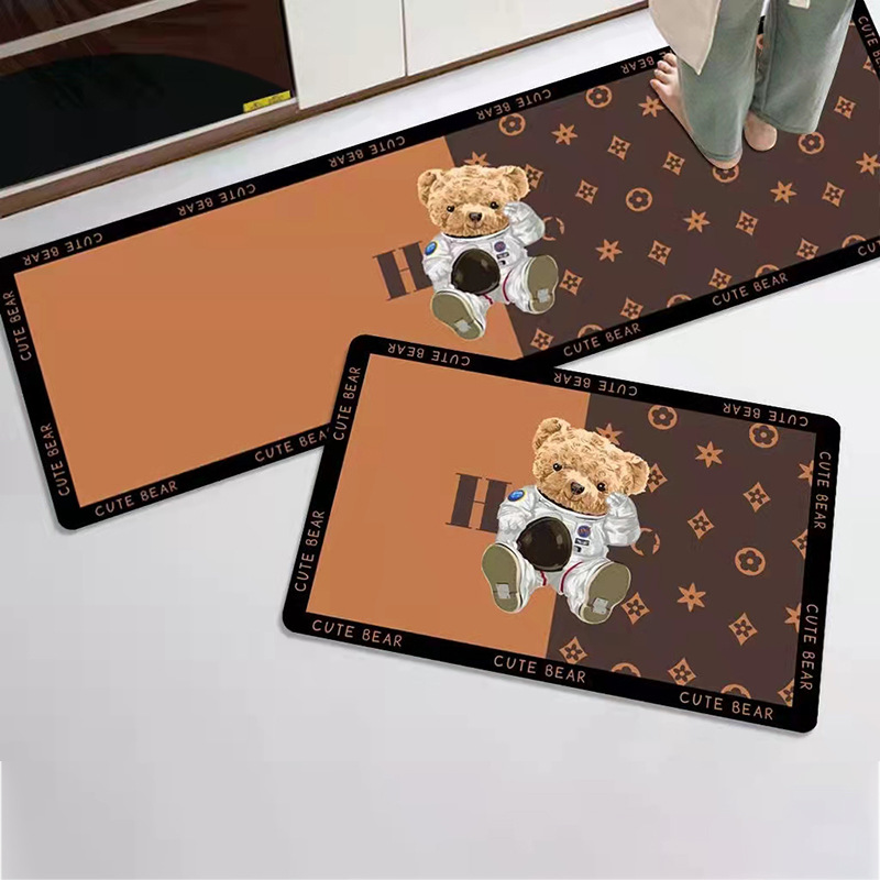 New Silica Gel Kitchen Absorbent Mat Oil Absorbent Rubber Quick Dry Soft Pad Washable and Water Washable Rugs for Wholesale