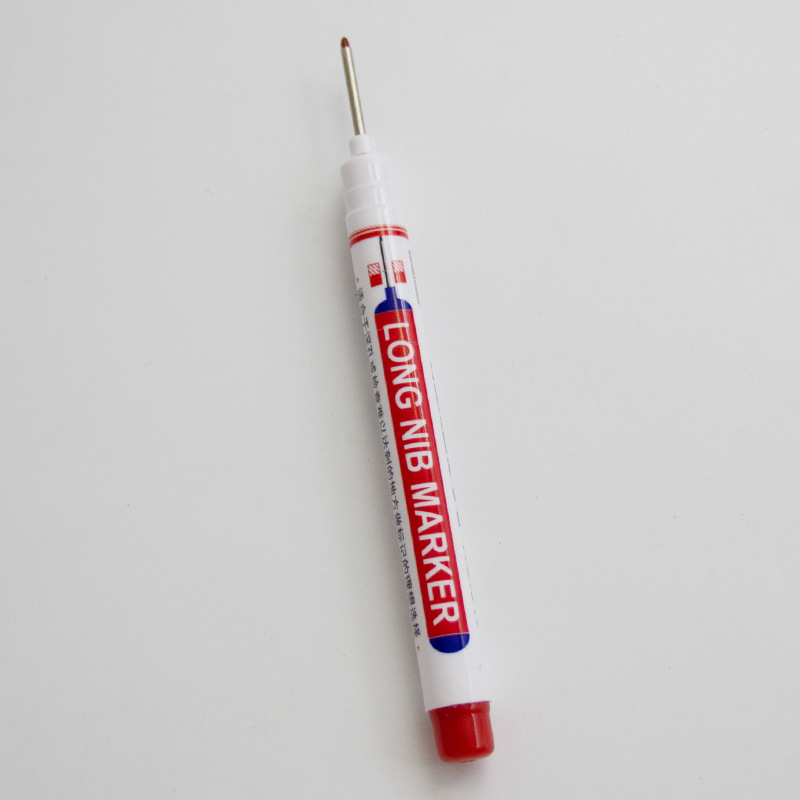Pluma de marcado de cabeza larga para carpintería alargada pluma de marcado aceitosa de secado rápido hardware Instalación de baño azulejo punzonado pluma de marcado