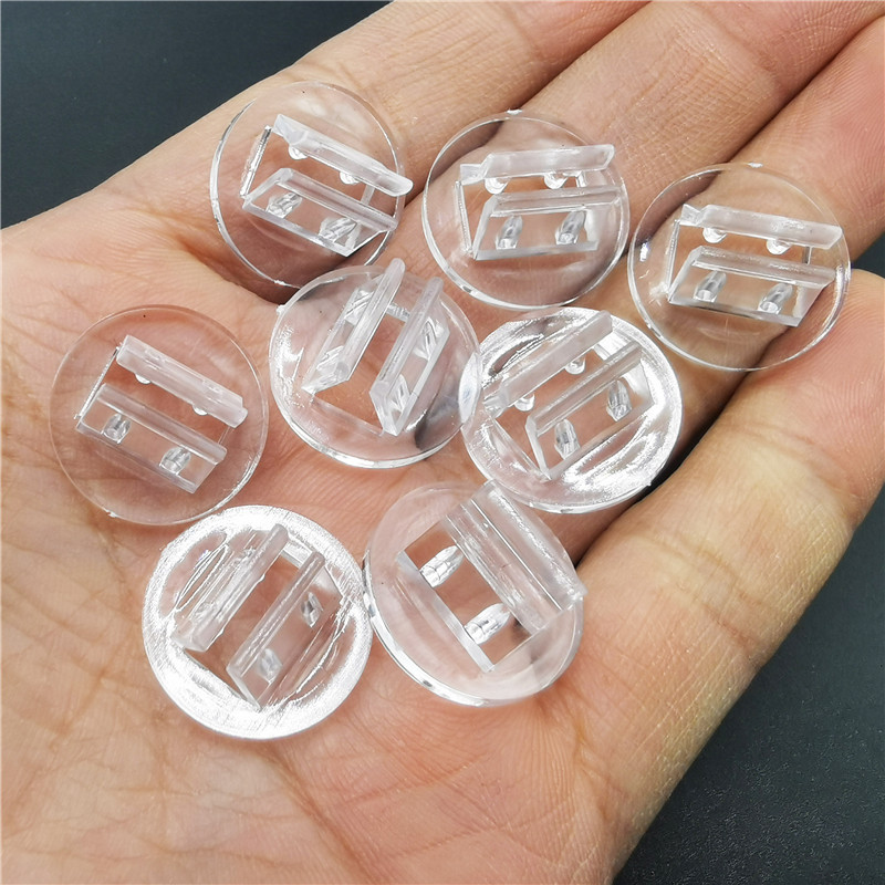 新款20mm透明塑料底座圆形卡座纸牌夹桌游玩具配件立牌夹玩具配件