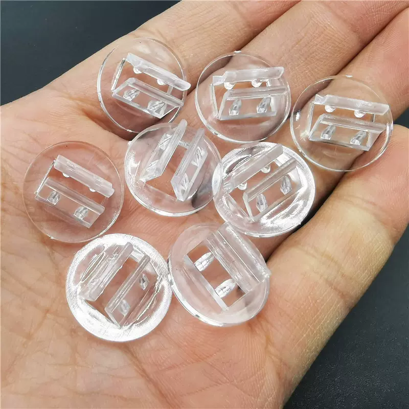 新款20mm透明塑料底座圆形卡座纸牌夹桌游玩具配件立牌夹玩具配件