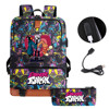 Backpack charging for traveling, pencil case, case bag, set, suitable for import, suitable for teen