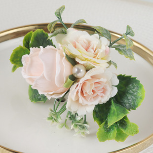 Wholesale Cross-Border Valentine's Day Rose Napkin Rings, Wedding Plant Tissue Ring Holders