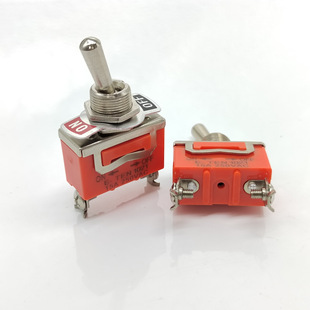Rocker Switch E-Ten1021 Toggle Switch 2-Pin 2-Speed Rocker Switch Orange Toggle Switch 12mm Opening