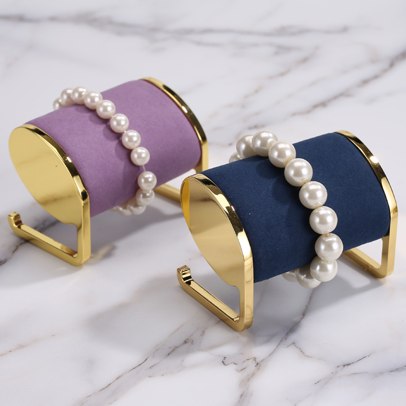 电镀金属手表枕包架托超纤手链手串展示道具柜台陈列收纳摆件