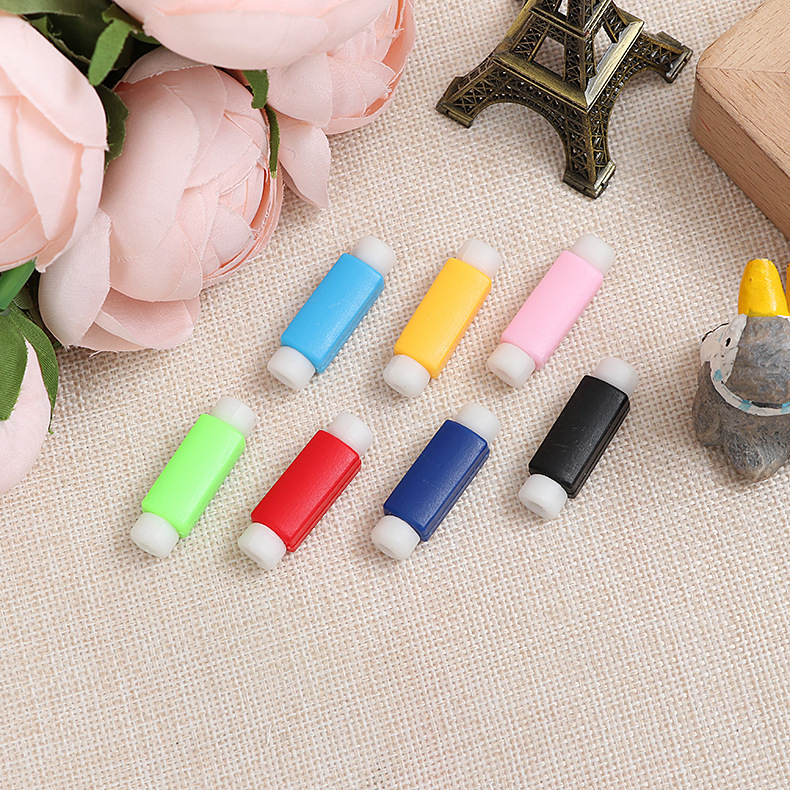 Color mobile phone data cable protective cover creative headset charging cable anti-fracture protector Apple