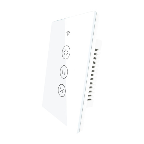 WiFi Tuya smart home curtain switch American glass touch app timing voice smart curtain switch