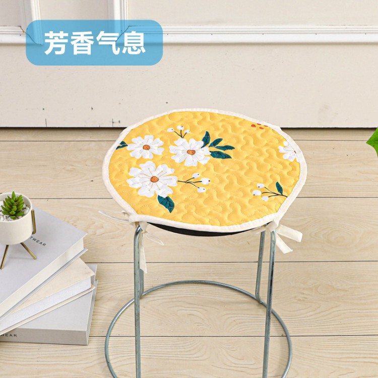 丸腰掛け布芸クッション椅子クッション丸腰掛けセット円形ホテル腰掛けカバー家庭用小型丸腰掛け|undefined