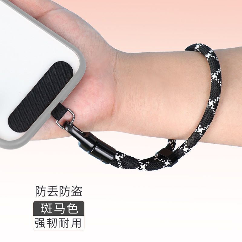 回転可能なヘッド合金携帯電話ストラップ調節可能なリストストラップショートミニマリストクリップ紛失防止ポリエステルロープブレスレットロープ|undefined
