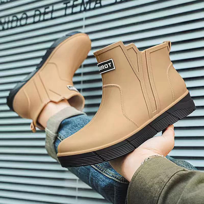 Мужские резиновые туфли с короткими трубками японские и корейские модные резиновые туфли всадники на открытом воздухе, рыболовные туфли, новые водонепроницаемые нескользящие сапоги Martin