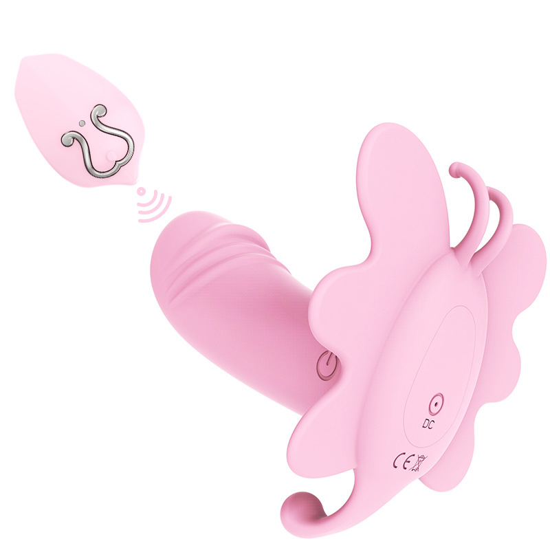 Tragbarer Schmetterlings-Masturbator für Frauen, kabellose Fernbedienung, vibrierendes Ei-Dildo-Sexspielzeug_voghion.com