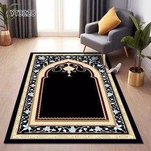 Cross-Border Amazon Ethnic Style Worship Carpet Floor Mat Can Be Added with Tassels for Bedroom Bedside Blanket Dropshipping