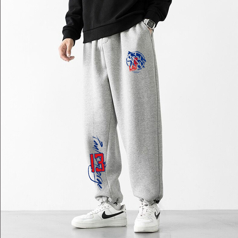 Clippers No. 13 George sports ankle-tied sweatpants men and women harem loose Sports Basketball long pants