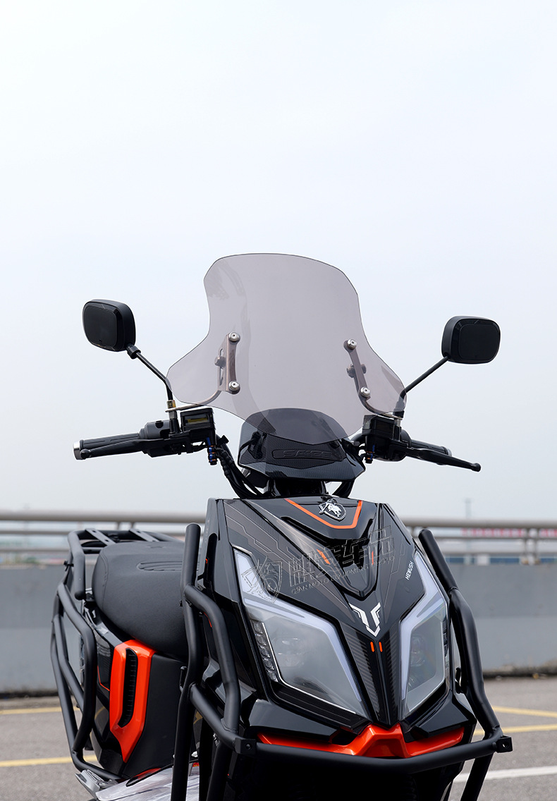 Suitable for Racing Pigeon Black Warrior Electric Vehicle Special Front Windshield T360 Windshield Glass Thickeneded Takeaway Rider Universal