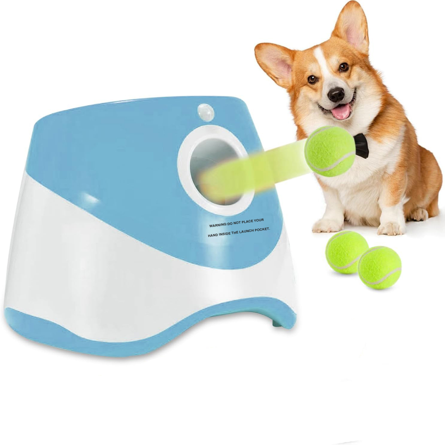 Suministros para mascotas Tipo de carga Máquina automática de pelotas para perros Lanzador de pelotas de tenis Entrenamiento al aire libre Juguetes para mascotas Perro mediano