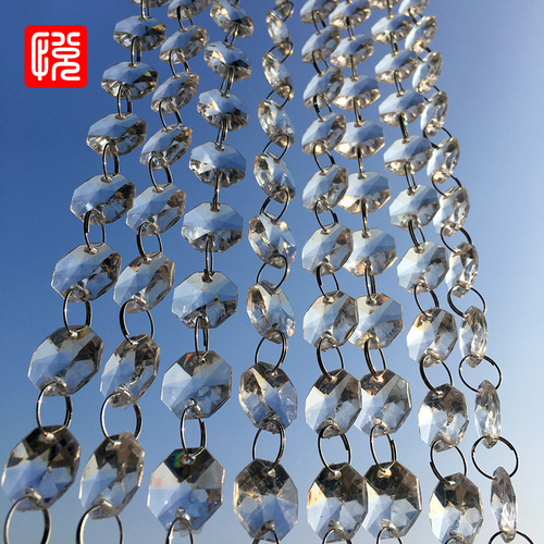 Yueyin Hotel Wedding Hall Floral Art 14 Octagonal Beads 1m Crystal Bead Curtain Birthday Party Christmas Lighting Festival Props