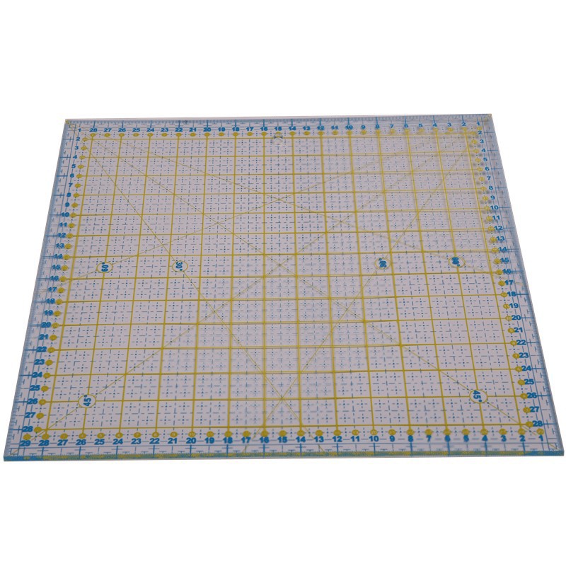 Regla de costura de acrílico cuadrado negro regla cuadrada transparente Placa de ropa a medida que hace material de herramienta