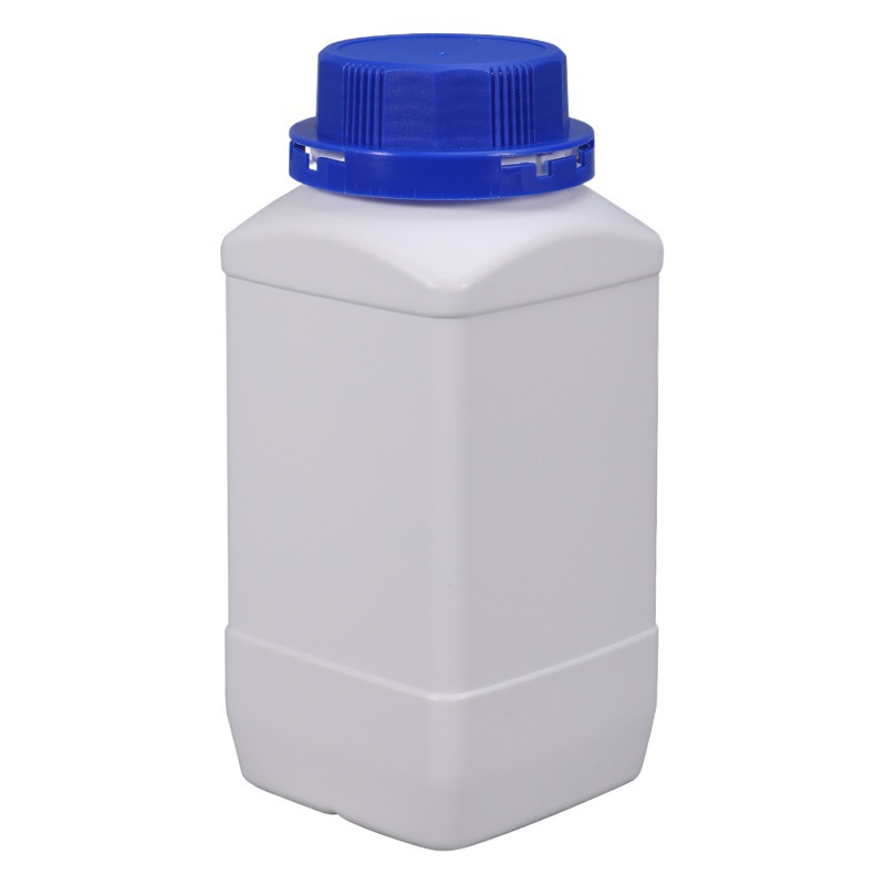 Metasequoia PE botella cuadrada de boca ancha botella de reactivo químico botella de pesticidas botella sólida botella de plástico de resina epoxi 250ml 1L