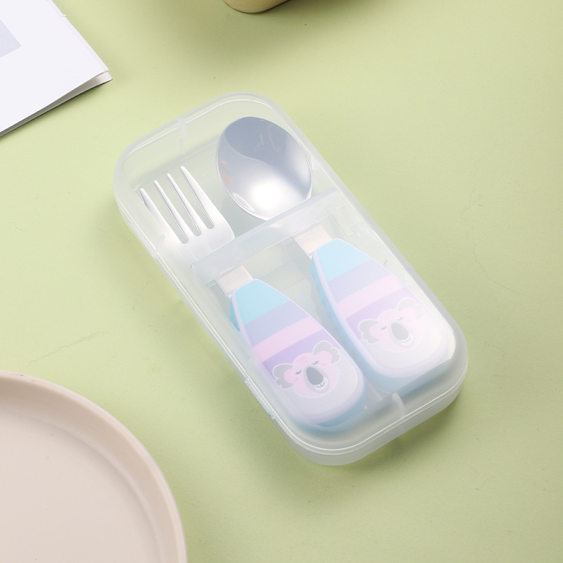316 스테인레스 스틸 숟가락과 포크 상자 코알라
