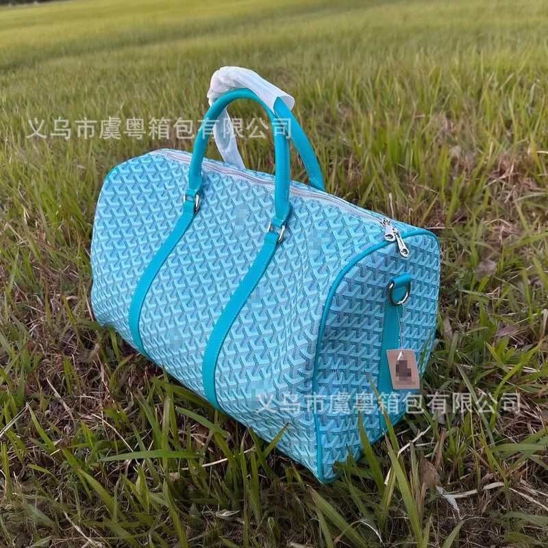 Goya Large-Capacity Travel Bag for Business Short-Distance Trips, Fashionable Printed Trendy Style Shoulder Luggage Bag, Dog-Tooth Boarding Bag