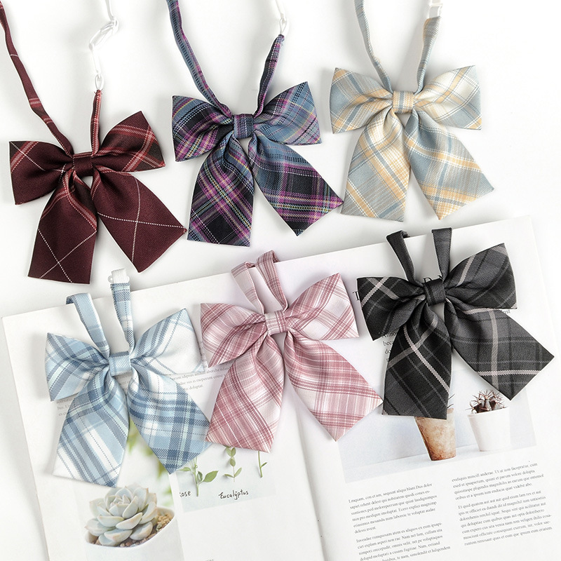 Japanese Style JK Bow Tie Women's College Style Shirt Decoration Mariners Suit Collar Flower Graduation Photo Bachelor's Suit Bow wine red