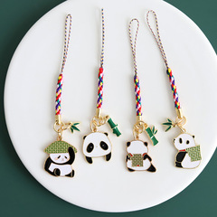 Chinese style cute national treasure panda bamboo USB flash drive anti-lost lanyard mobile phone chain pendant bag jewelry couple pendant