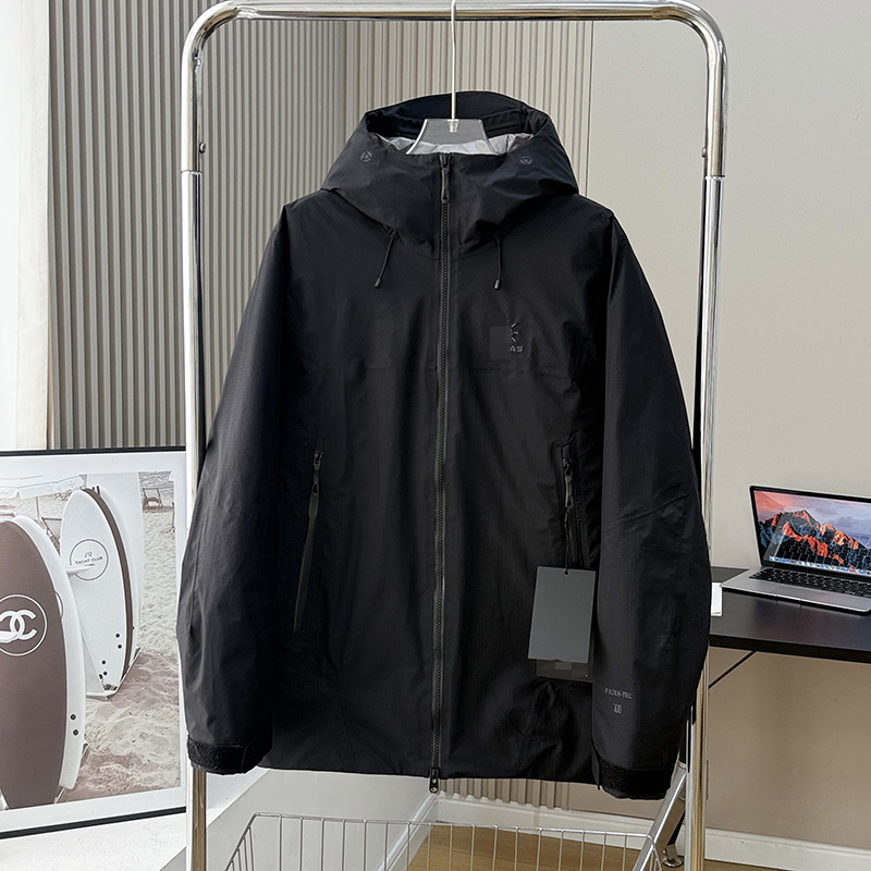 凯KLS羽绒服男25冬季新款小太阳运动防水连帽户外硬壳冲锋衣鹅绒|undefined