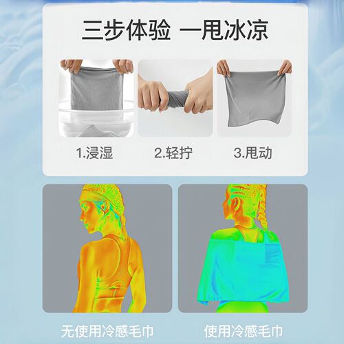 Silicone cover summer cool-feeling sports towel outdoor ice-feeling fitness running cool-feeling towel ice silk quick-drying cooling ice towel