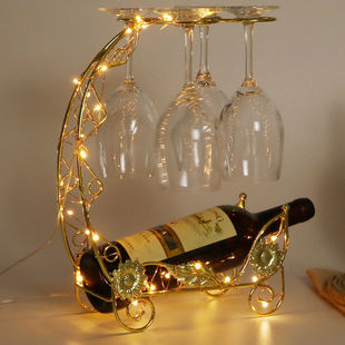 High-End Light Luxury Red Wine Glass Rack Hanging Upside down Wine Rack Home Red Wine Ornaments Goblet Set Display Wine Cabinet
