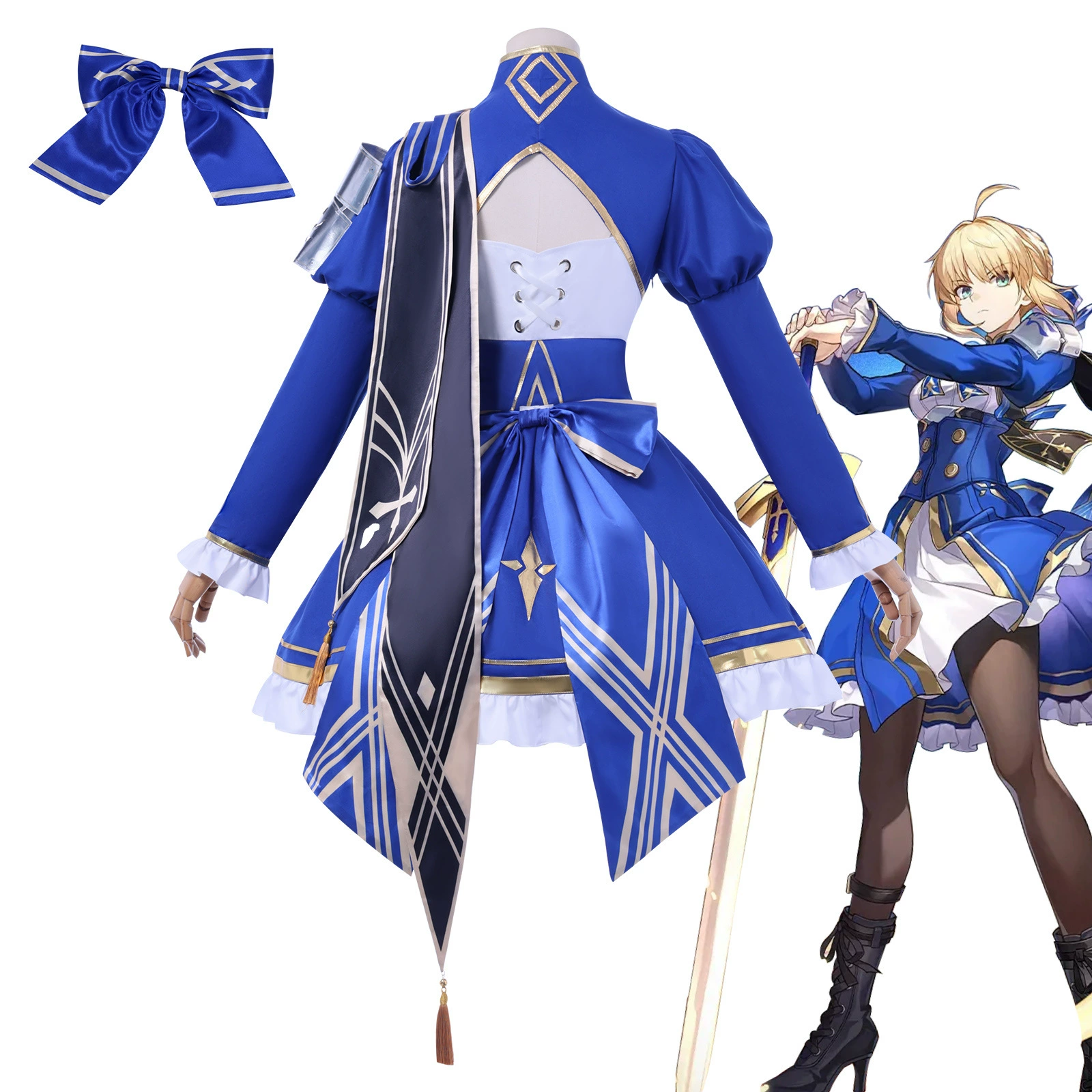 Свернуть Звездная Железная Дорога кос линк Fate Сабер Разрушение Ветер кос Fate Ночь Сабер игровой персонаж
