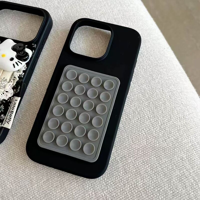 Korean-style suction cup phone case for iPhone 16 Pro, featuring a fine matte finish, compatible with Apple 17 AIR, TPU material, and large holes, also suitable for 15 Pro Max