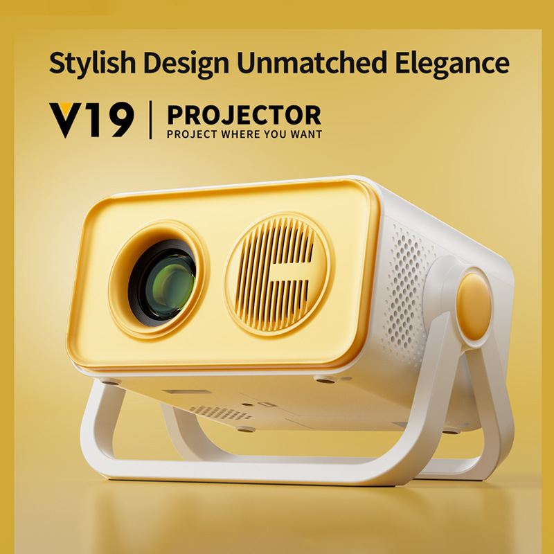 2025 New V19 Projector Home Ultra HD 1080P Mobile Phone Smart Bedroom Wall Small 4K Projector