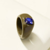 Brand design retro resin, ring, South Korea, trend of season, with gem