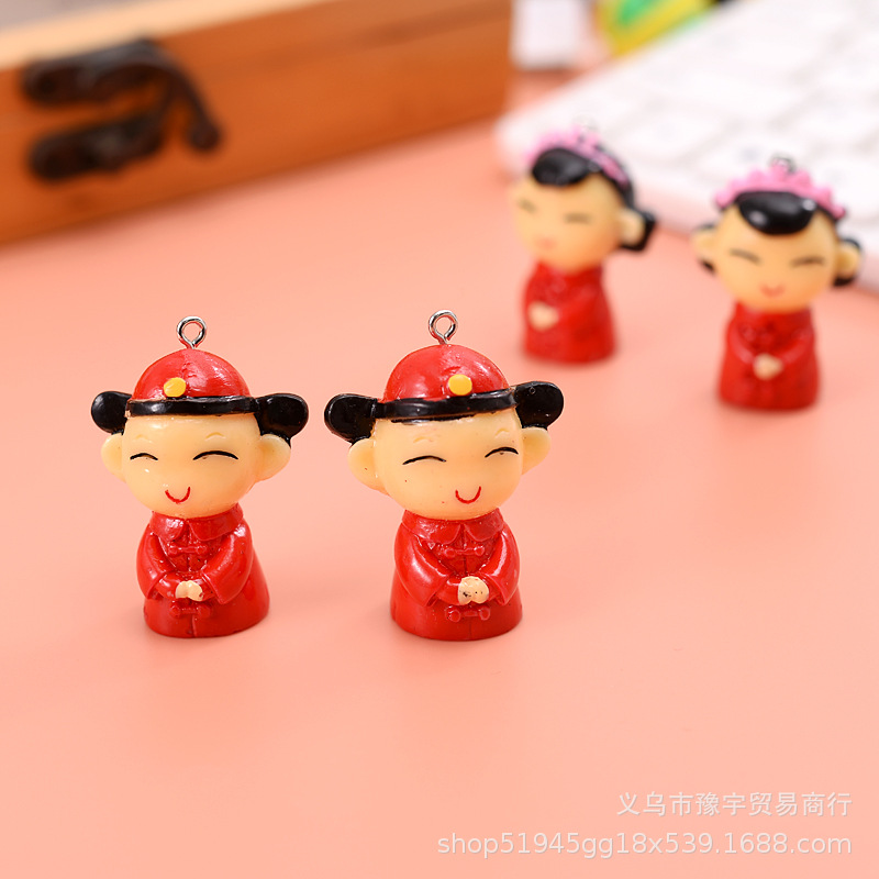 Minifigure for bride, festive keychain, resin decor, pendant for keys 4