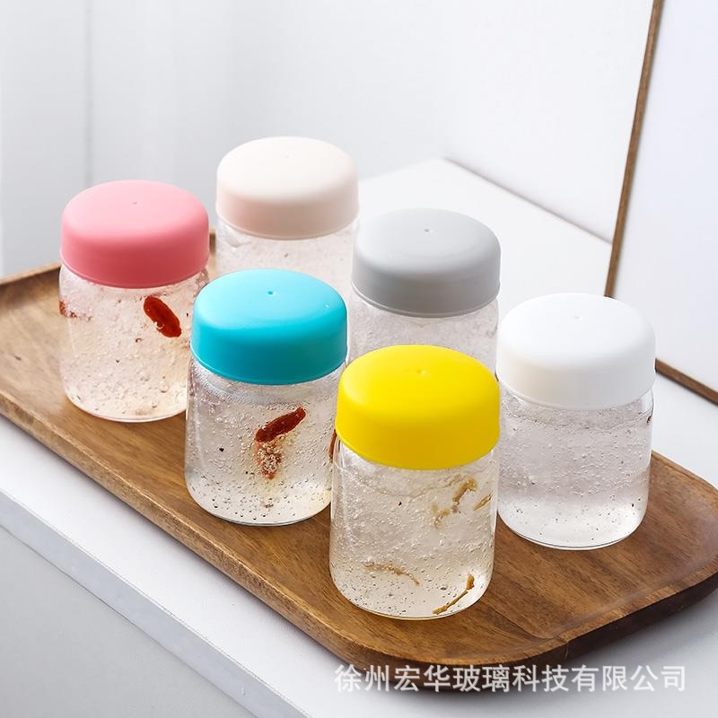 高硼硅耐高温可蒸煮鲜炖燕窝瓶桃胶炖奶罐密封迷你蜂蜜果酱分装瓶
