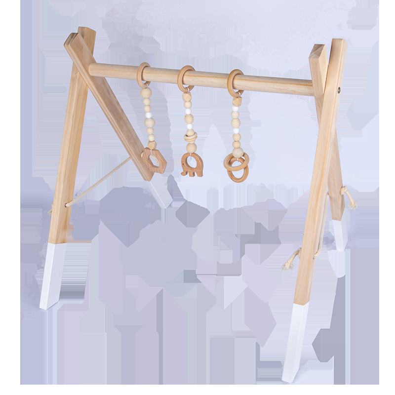 INS decorativo de madera Estilo nórdico fitness rack recién nacido ejercicio bebé educativo bebé fitness juguetes para niños image 7