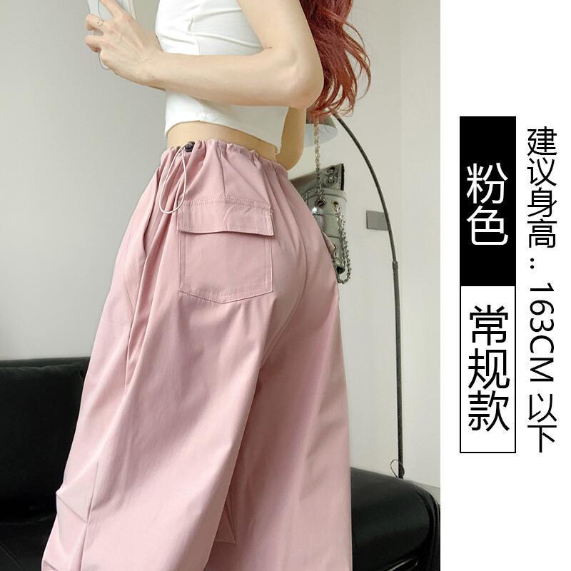 2025小红书爆款白色工装裤女款夏季薄款新款春秋美式直筒小个子|undefined