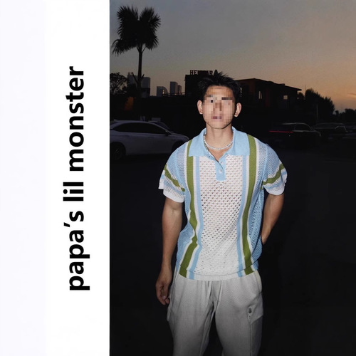 Colorful Striped Knit Short-Sleeve Men's Summer American Retro Laced Polo Shirt Style Cool Reverse Collar T-Shirt