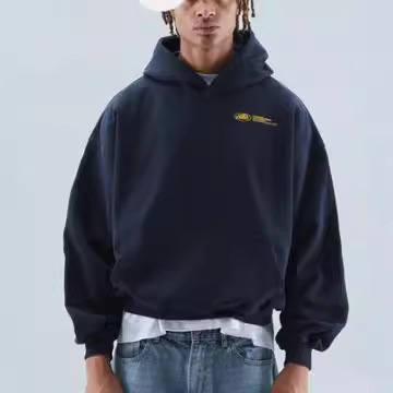 落肩款大码跨境秋冬季男女士潮流运动时尚休闲套头连帽衫情侣卫衣