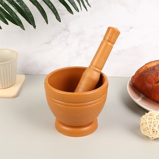 Garlic Masher Manufacturer Wholesale Imitation Wood Garlic Masher Street Stall Supply Five-Yuan Store Department Store Garlic Mortar