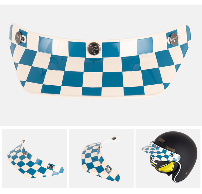 Motorcycle Helmet Brim Motorcycle Retro Helmet Three-Button Sun Visor Prince Helmet Flying Helmet Brim My01