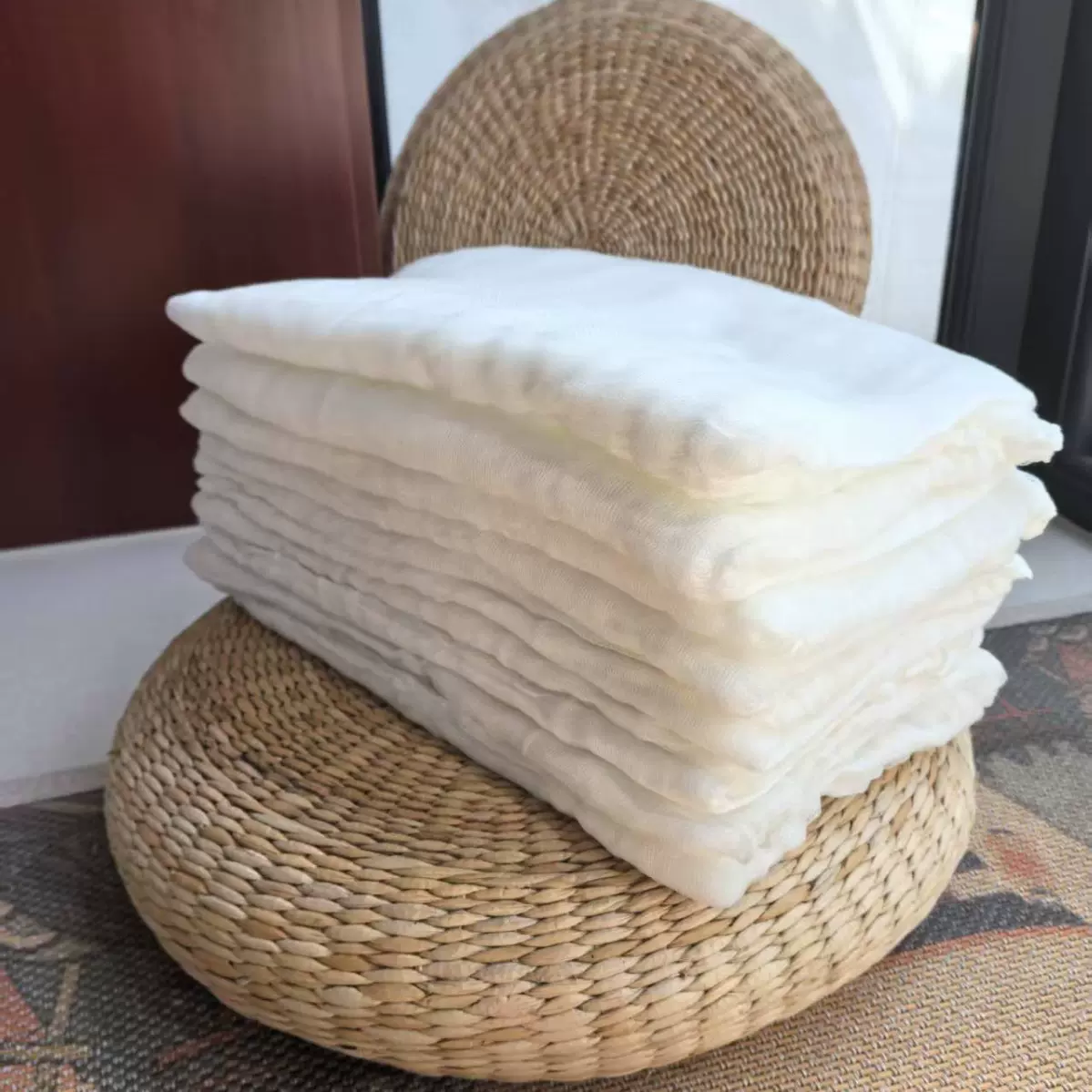 化纤纱布棉絮纱布套柔软易粘内胆包布大化纱套网纱网套纱布卷棉絮