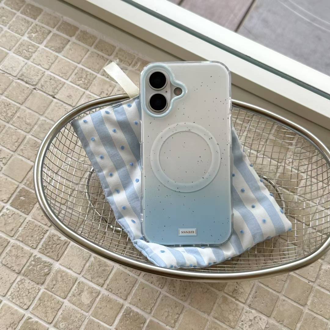 Tinta azul gradiente de una sola carcasa magnética-13