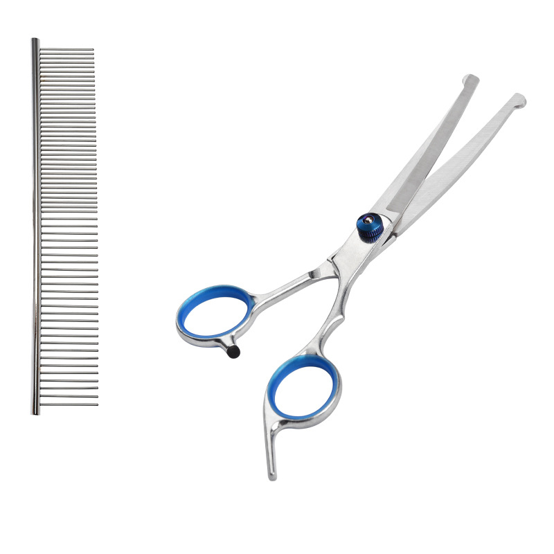Kit de tijeras profesionales para peluquería canina, incluye tijeras curvas