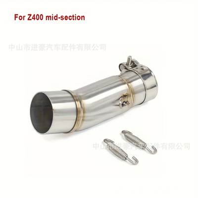 Factory Direct Sales Suitable for Motorcycle Modification Z400 Stainless Steel Mid-Section Exhaust Pipe Mid-Section Non-Destructive Installation