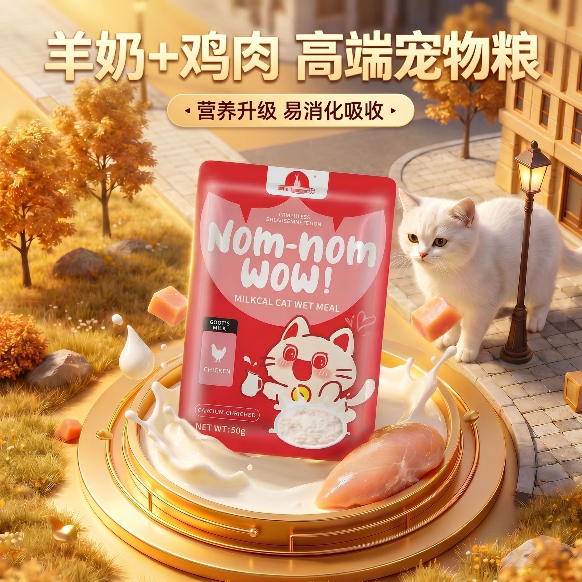 Alimento Húmedo para Gatos con Leche de Cabra