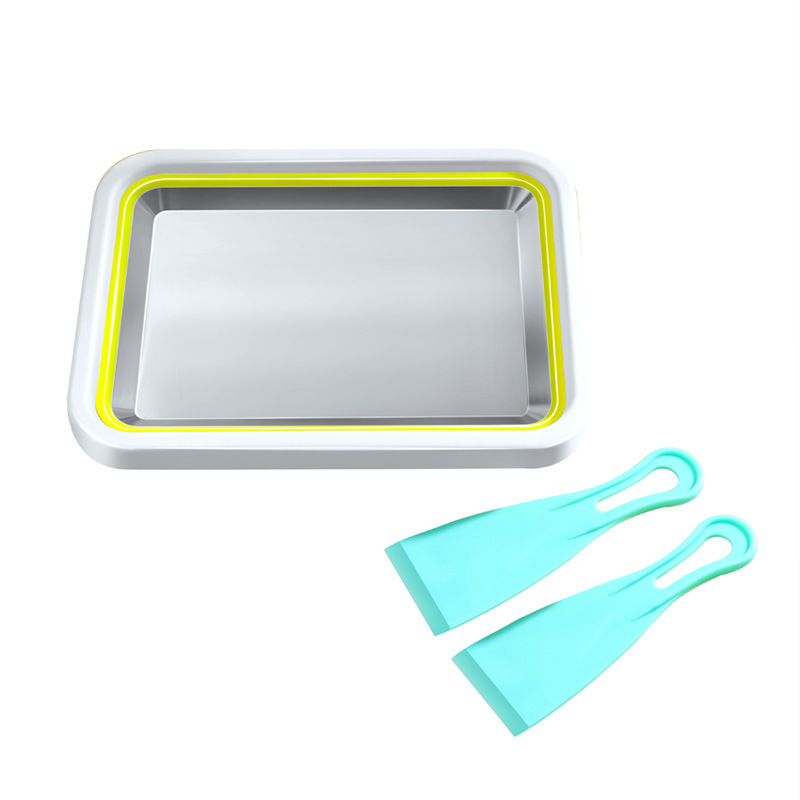 New Multi-function Fried Ice Plate Quick Freezing Ice-making Sour Milk Machine Home Portable Children's DIY Fried Ice