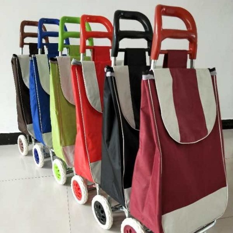 Household Shopping Cart for Groceries, Portable Stair-Climbing Trolley for Elderly, Supermarket Cart, Foldable Hand-Pulled Lightweight Cart