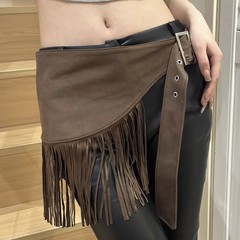 レトロな西部の英倫風の羊の皮のフリンジの腰は女性の春夏の新型の流行を密封します。